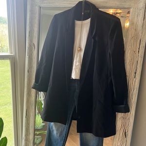 Topshop long blazer black